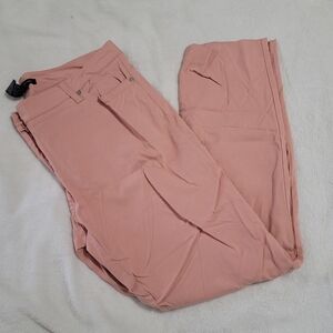 Zac & Rachel Womens Pants sz 14 Pink Chino Casual Slacks Straight Pockets Pastel
